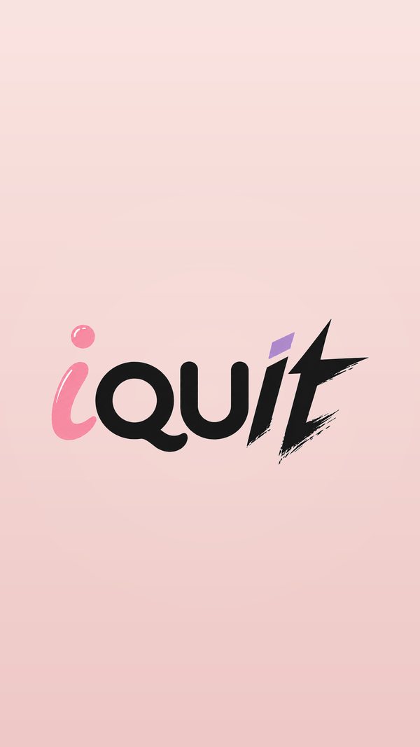 Pink iquit wordmark wallpaper from iquit studio