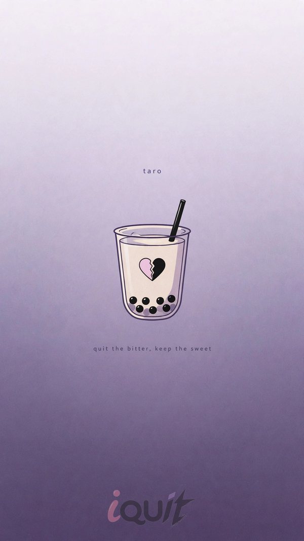 Lavender taro boba iquit wallpaper