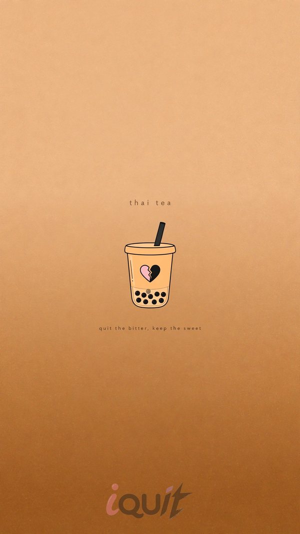 Warm orange Thai tea boba iquit wallpaper