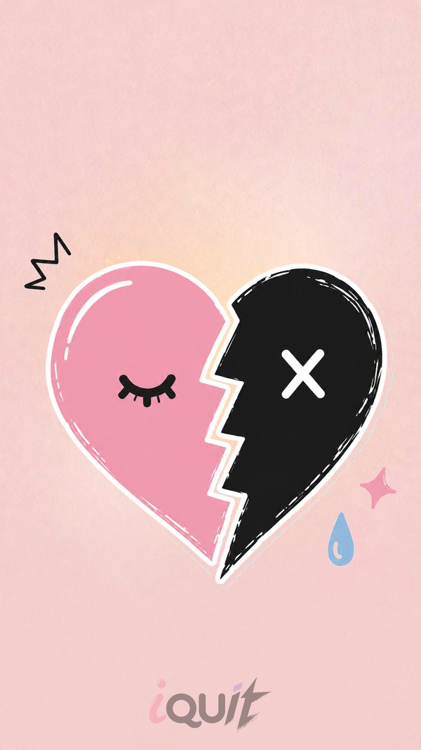 Close-up pink and black iquit heart wallpaper