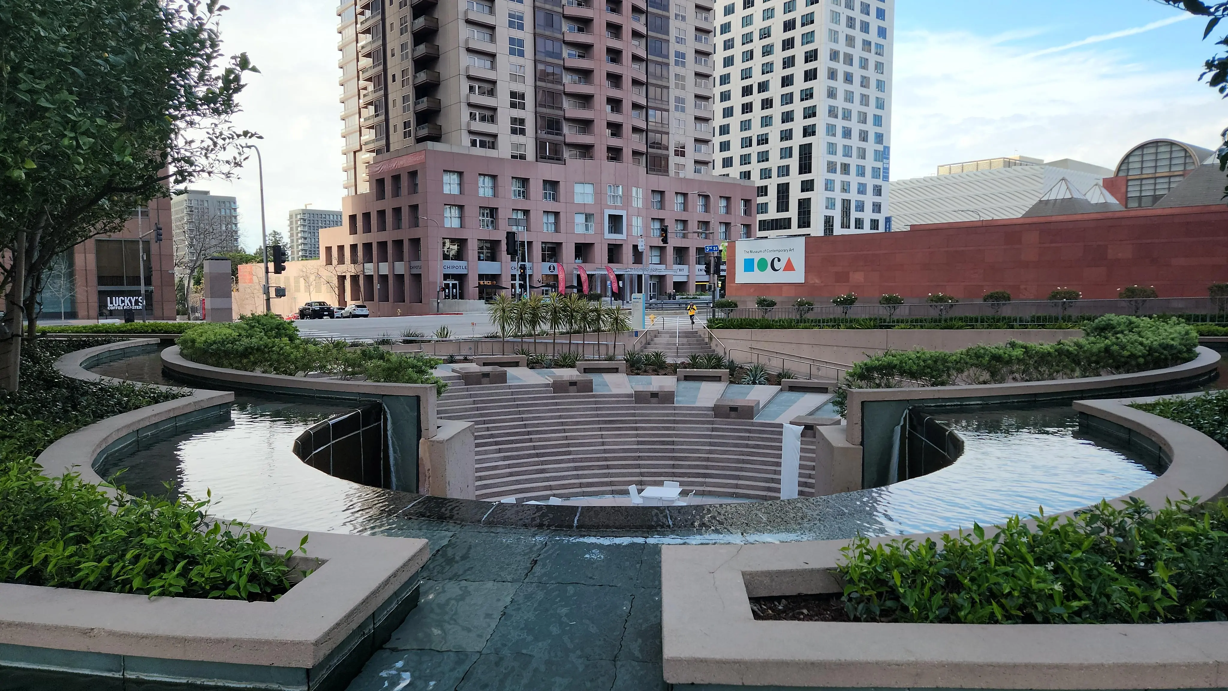 A Picture of a Waterfall in Dowtown L.A