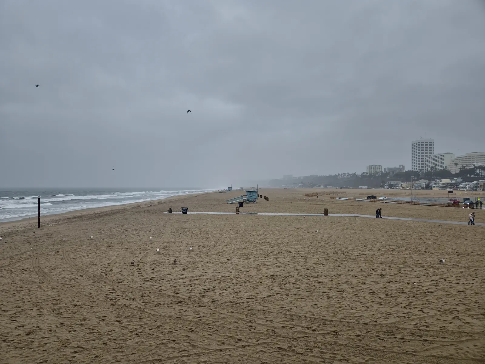 Picture Of Santa Monica Beach in Cloudy Weather